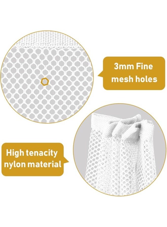 DUNISO 4 Metre Stair Safety Net for Children, Baby Safety Stair Railing Net, Children's Outdoor Balcony Fence Protection Mesh, No Drilling For Dog Cat Window (400x78cm, White) - Image 2